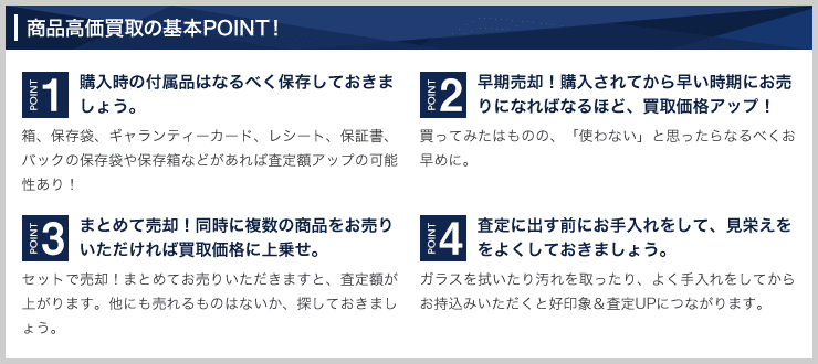 高く売るポイント
